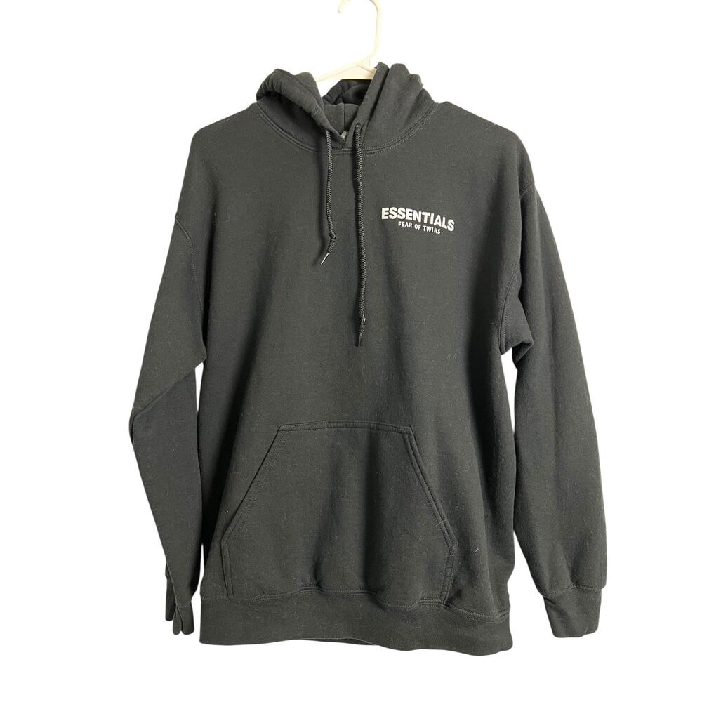 Essentials Fear Of Twins Hoodie Mens Medium Black Fleece Sweatshirt